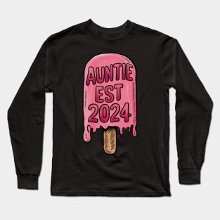 Promoted to Great Auntie Est 2024, Gift for Aunt Long Sleeve T-Shirt